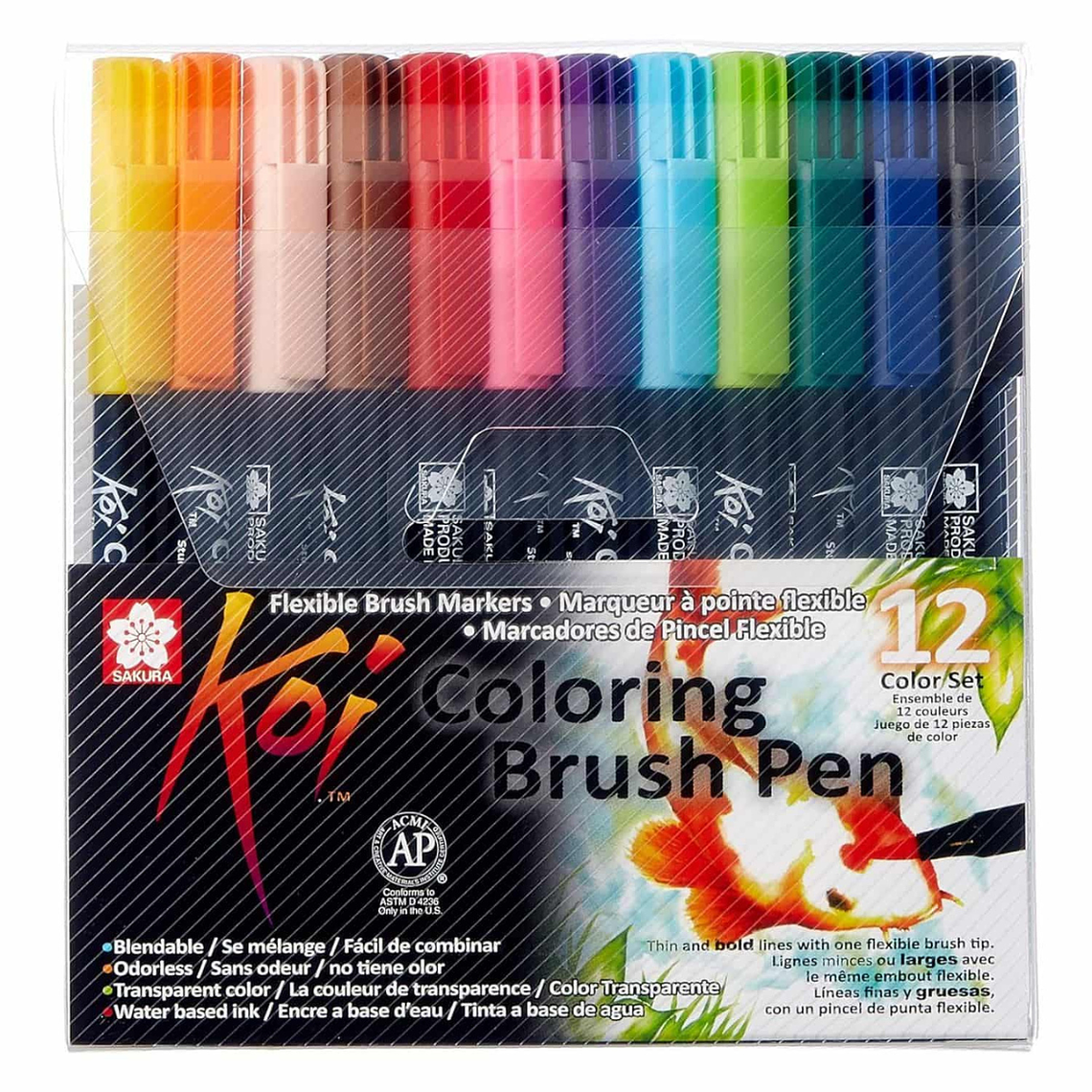 Set 12 Marcadores Coloring Brush Pens 1