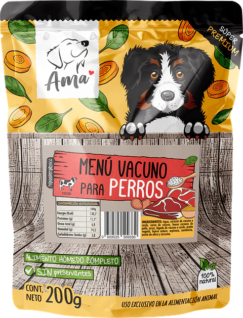 Sachet Perro - Menú Vacuno 200g