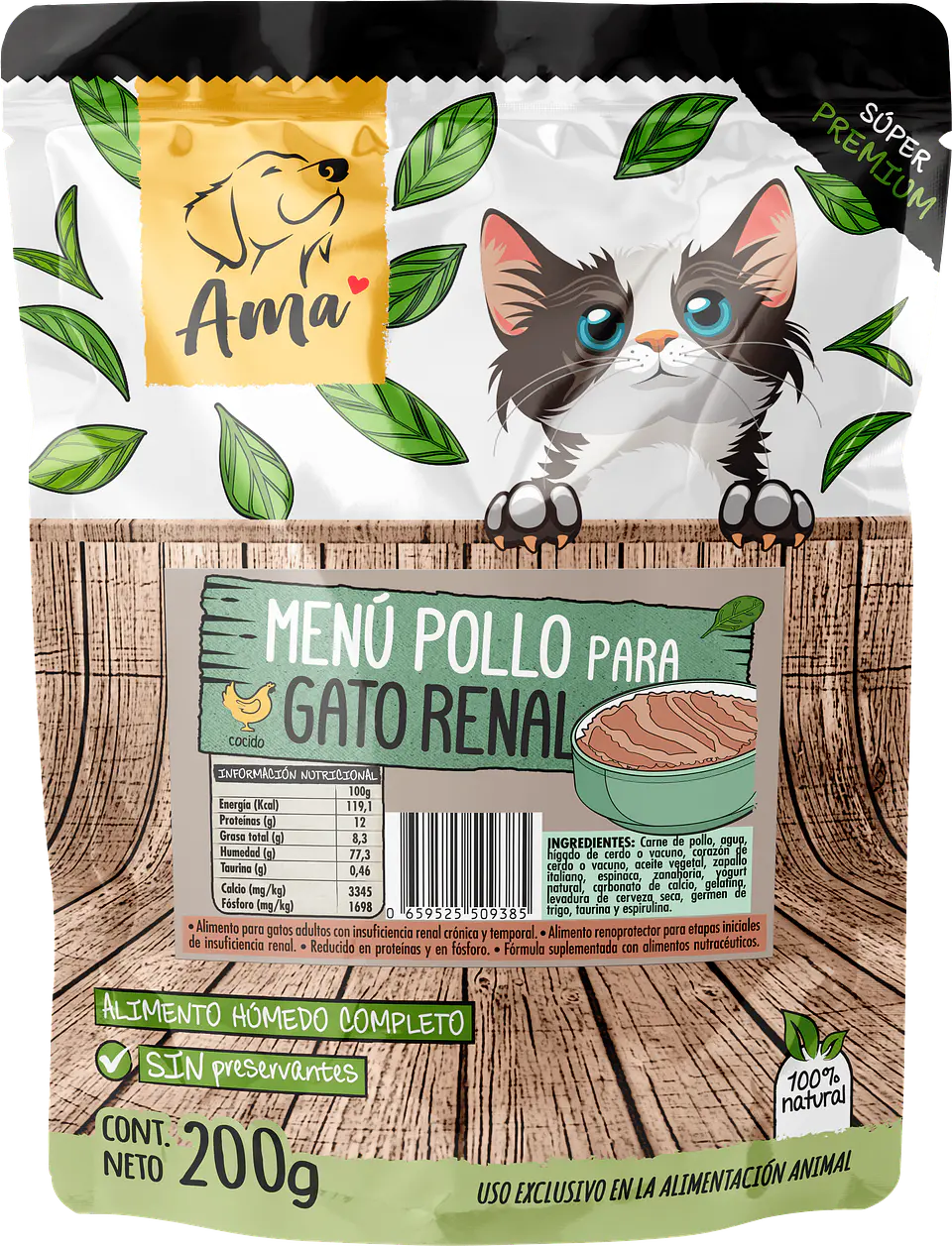 Sachet Gato - Menú Pollo Renal 200g 1