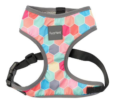 FuzzYard The Hive – Arnés Ajustable y Acolchado para Perros