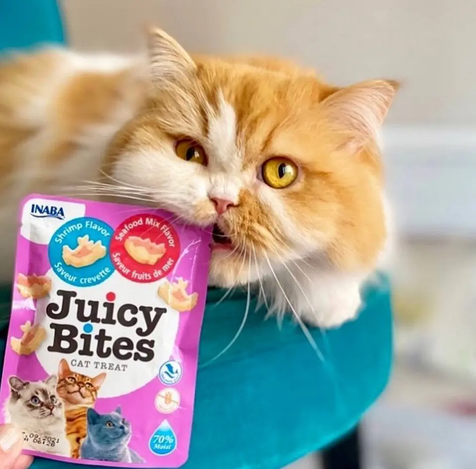 Juicy bites para gatos sabor Camarón/ Comida de mar  2