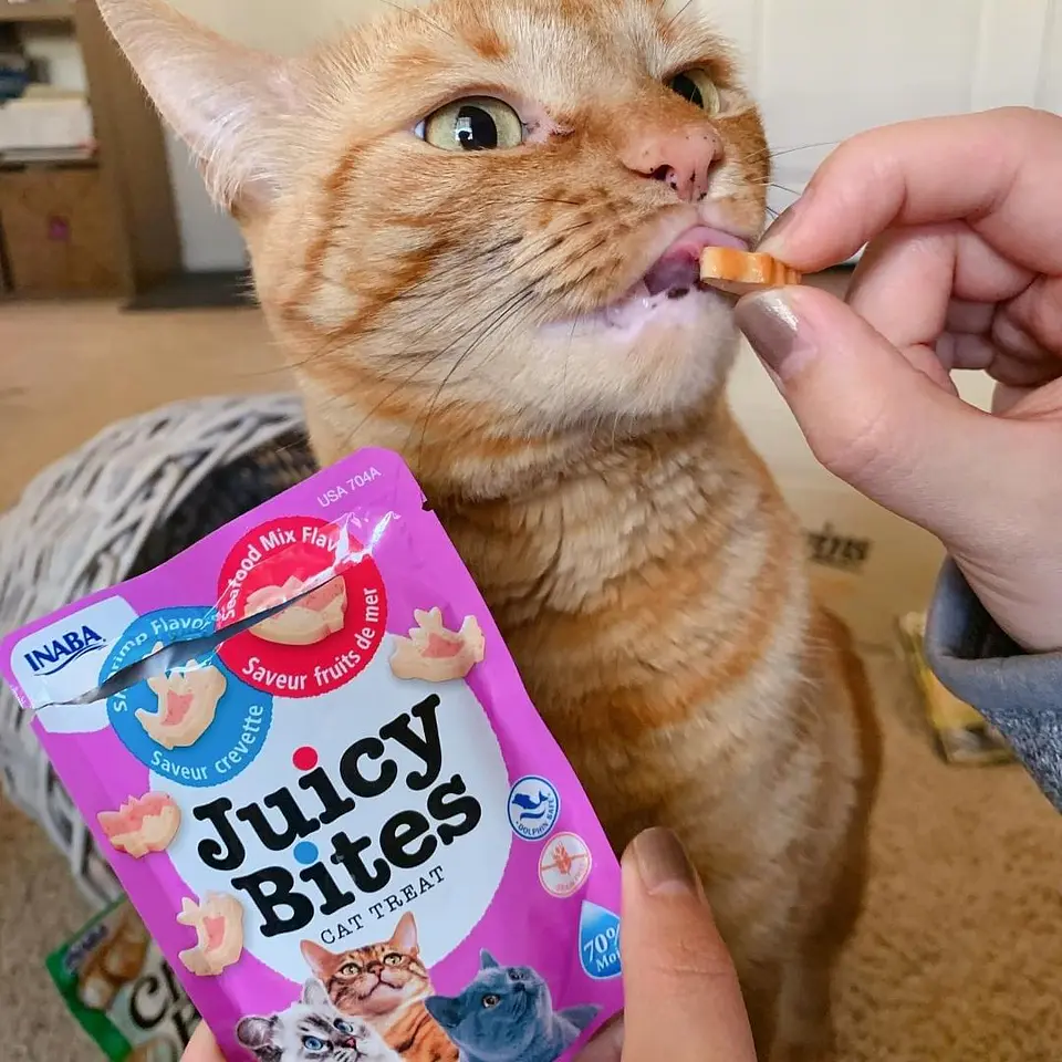 Juicy bites para gatos sabor Camarón/ Comida de mar  3