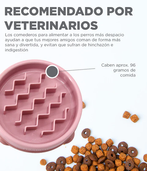 Outward Hound Comedero Lento rosado S