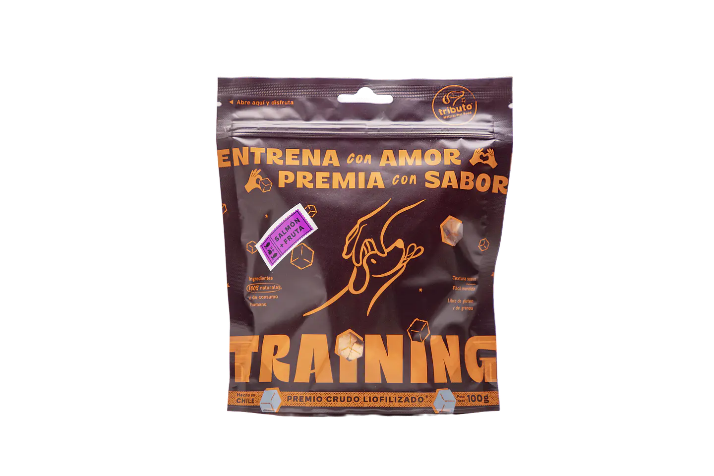 Snack Tributo de Entrenamiento para Perro sabor Salmón y Frutas 100 g 1