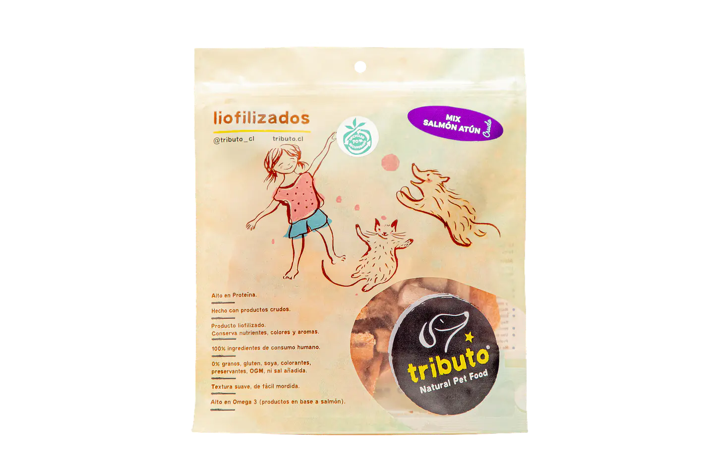 Snack Tributo mix Salmón/Atún Liofilizado 1