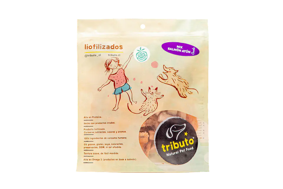 Snack Tributo mix Salmón/Atún Liofilizado 1