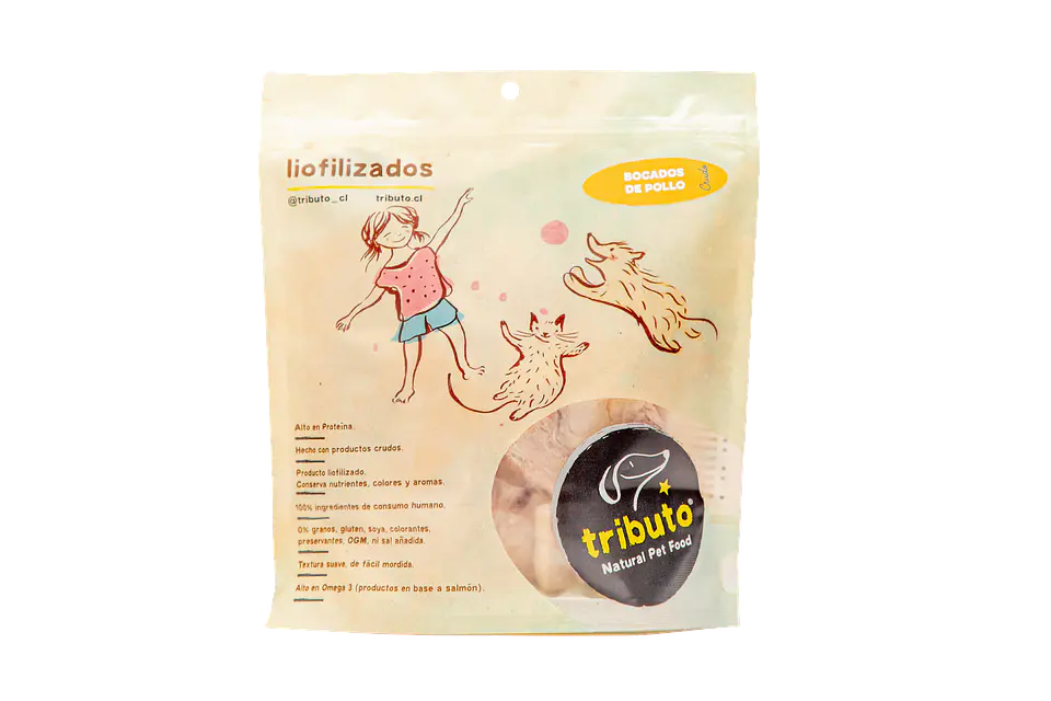 Snack Tributo Bocado de Pollo Liofilizado 1