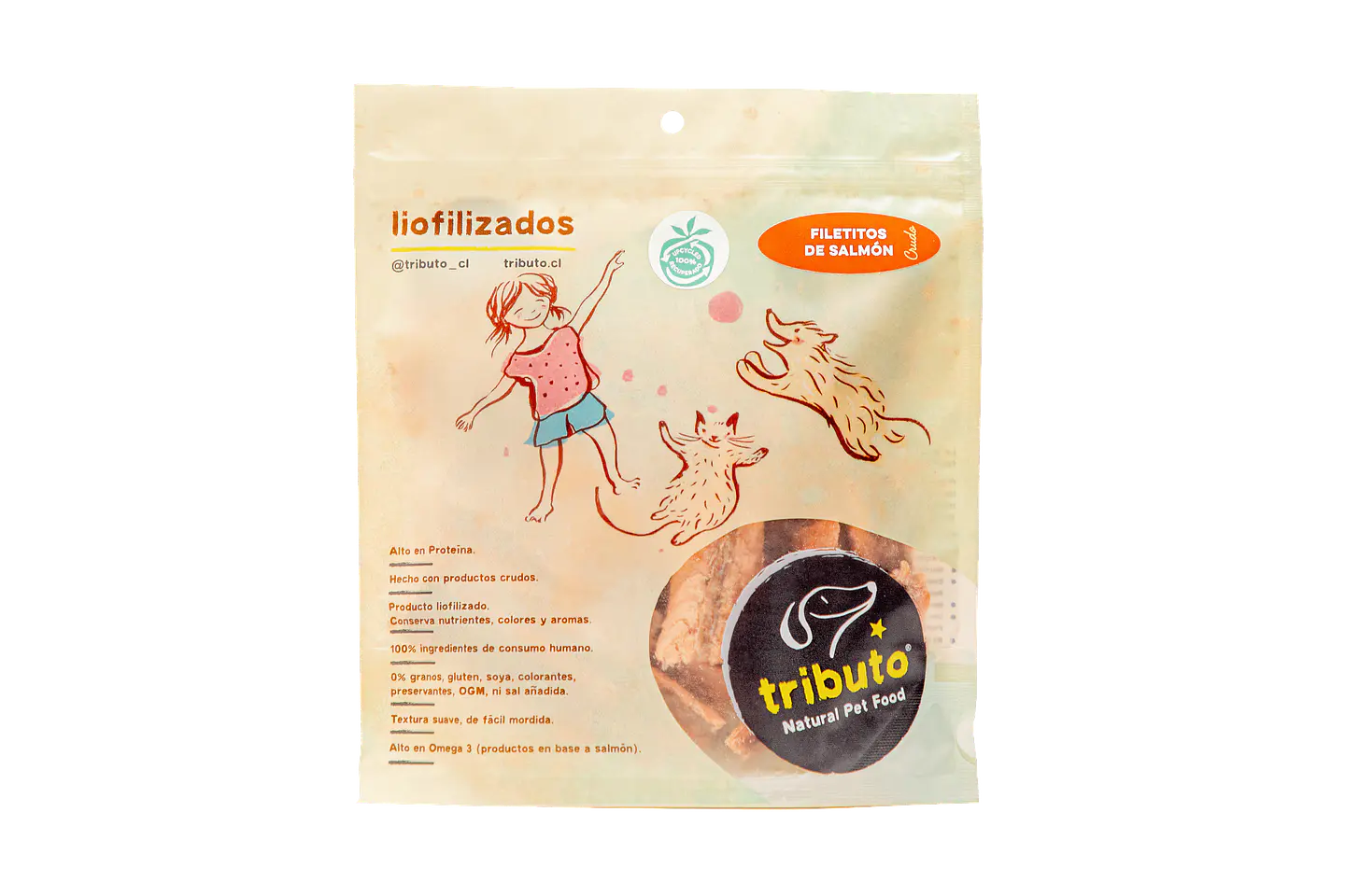 Snack Tributo Filetitos de Salmón Liofilizado 1