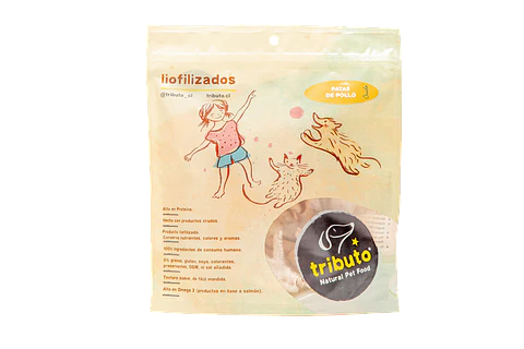 Snack Tributo Patas de Pollo Liofilizado 100g