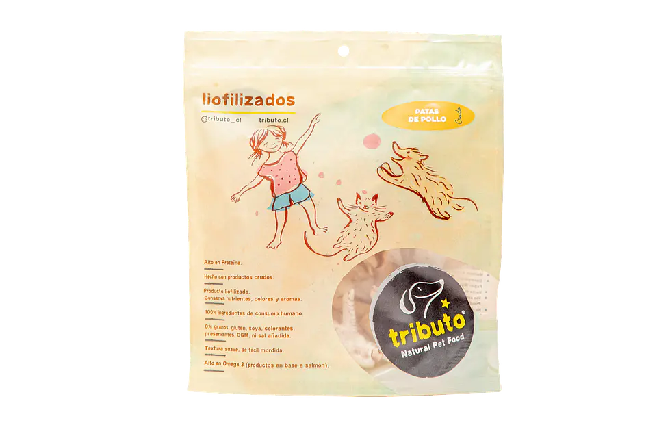 Snack Tributo Patas de Pollo Liofilizado 100g 1
