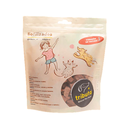 Snack Tributo Corazón de Vacuno liofilizado