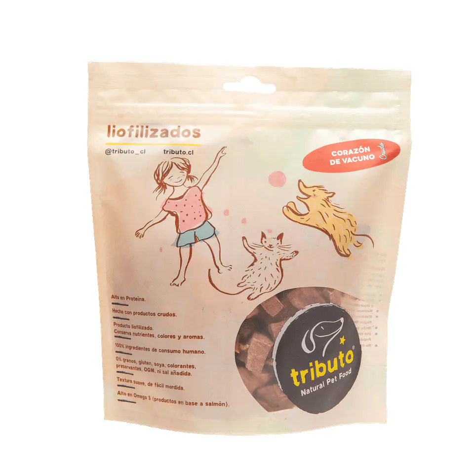 Snack Tributo Corazón de Vacuno liofilizado 1