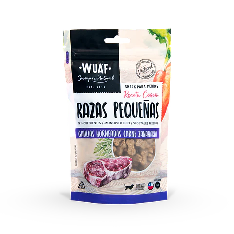 Wuaf snack Razas Pequeña de Carne Zanahoria