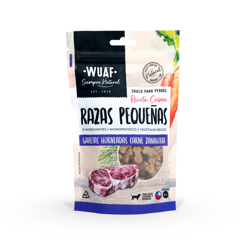 Wuaf snack Razas Pequeña de Carne Zanahoria 1