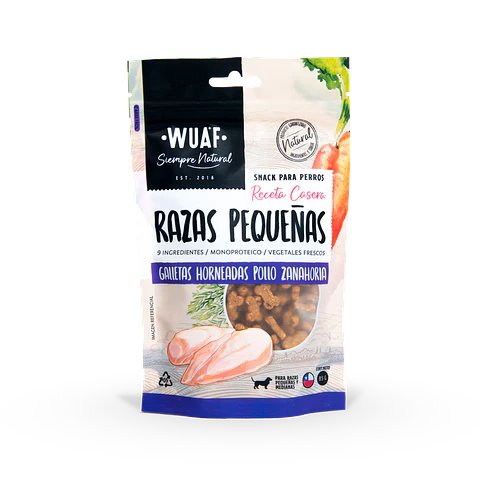Wuaf Razas Pequeña sabor Pollo Zanahoria