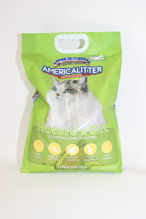 America Litter Arena Sanitaria Natures gift Corn 4,6 kg