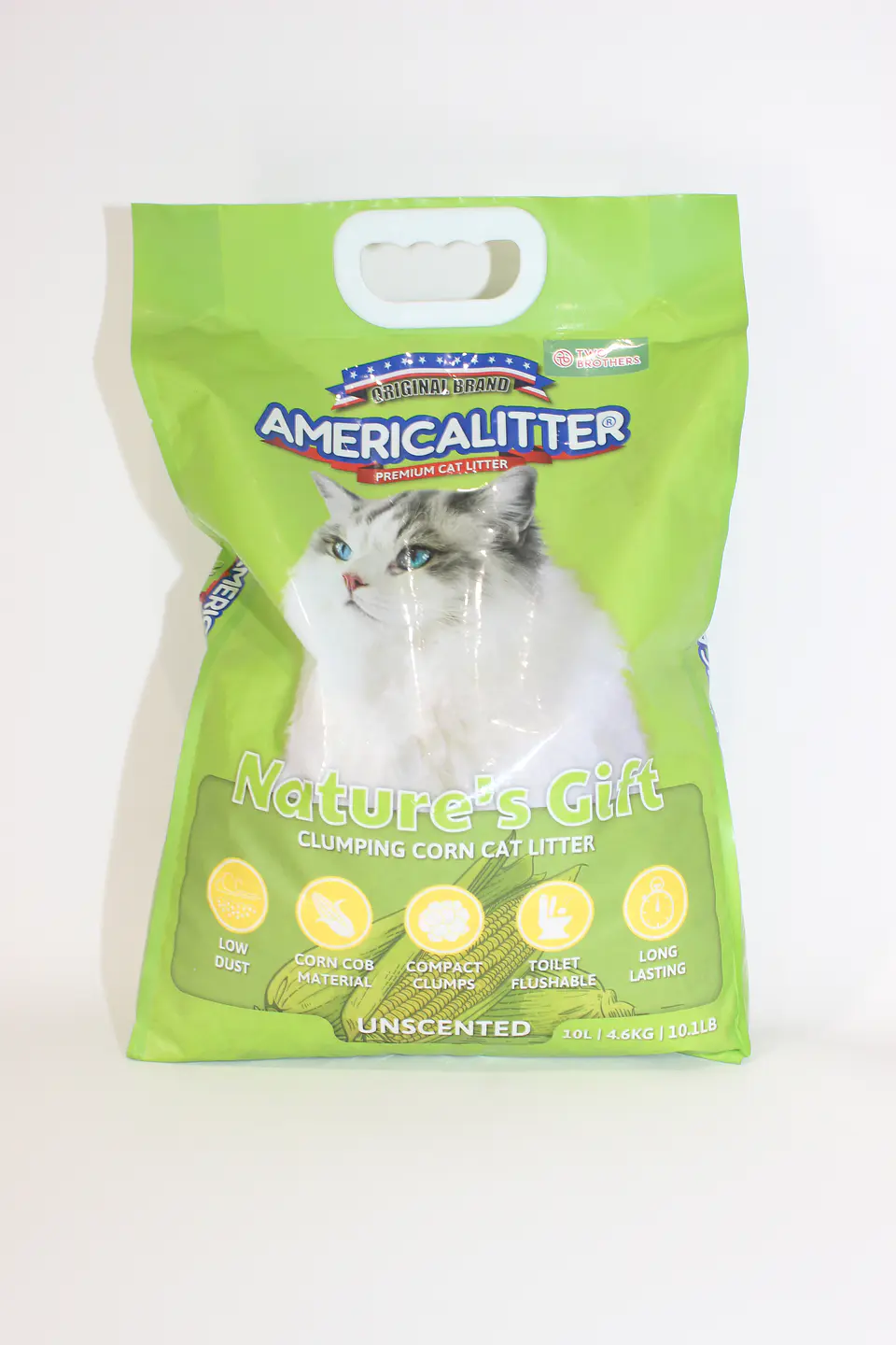 America Litter Arena Sanitaria Natures gift Corn 4,6 kg 1