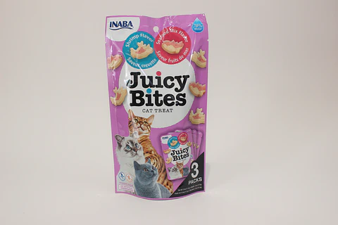 Juicy bites para gatos sabor Camarón/ Comida de mar 
