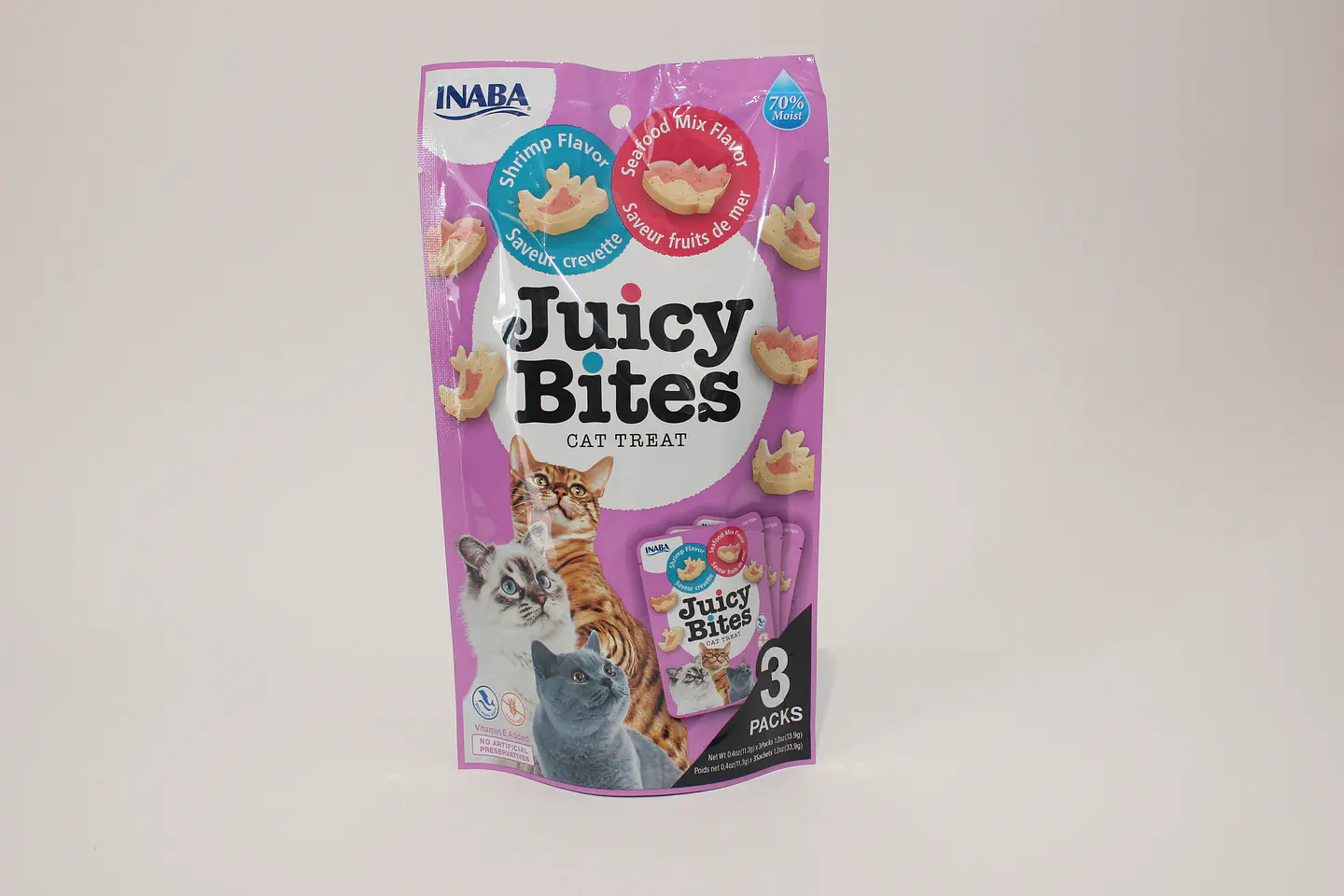 Juicy bites para gatos sabor Camarón/ Comida de mar  1