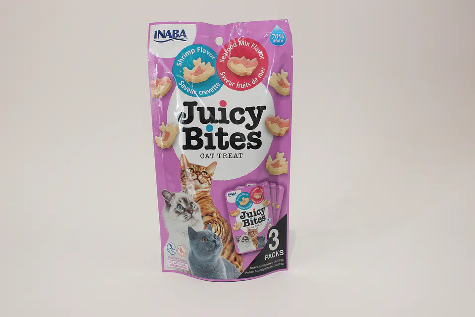 Juicy bites para gatos sabor Camarón/ Comida de mar  1