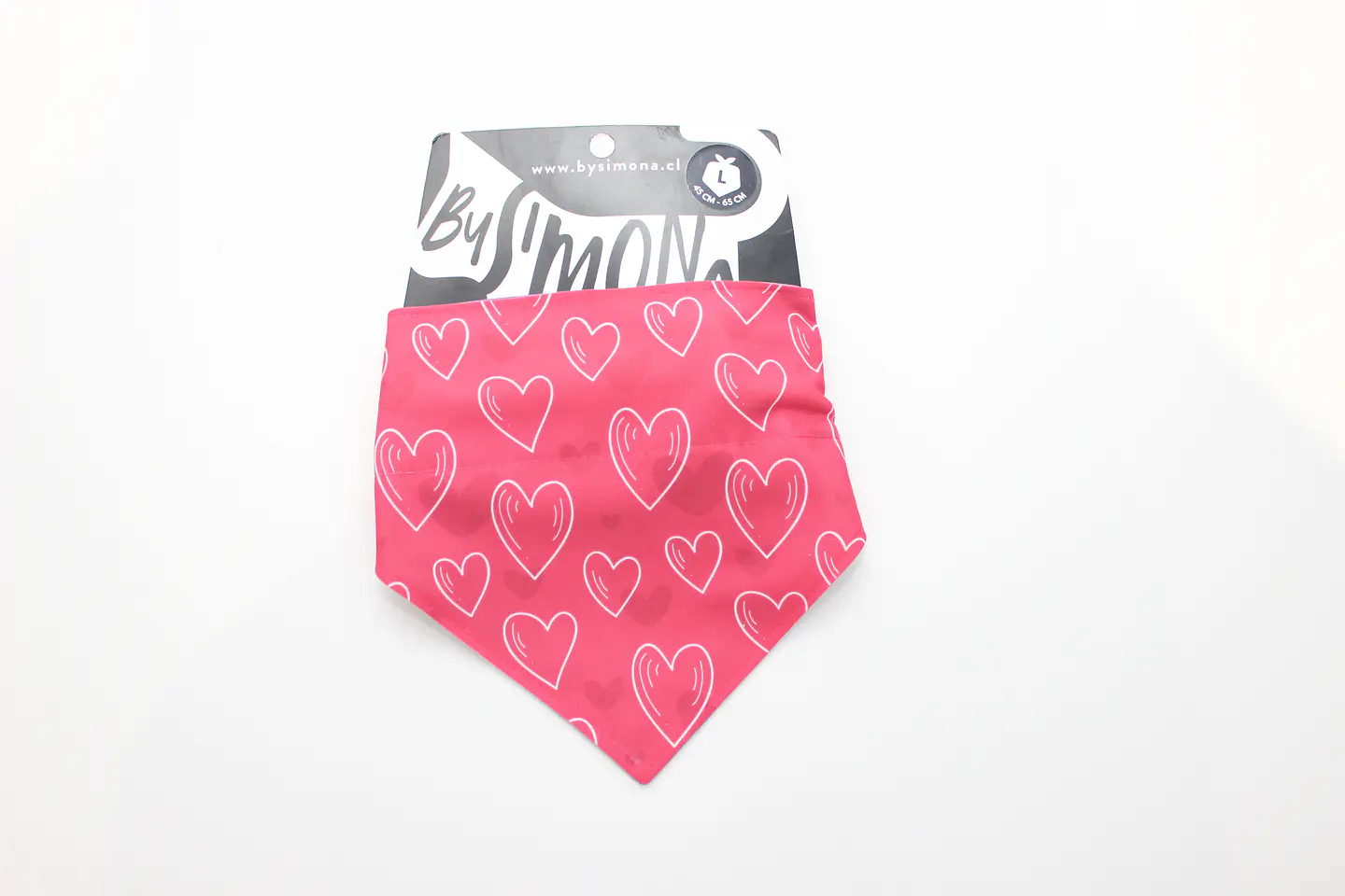 Bandana Corazones Rosada BySimona 1