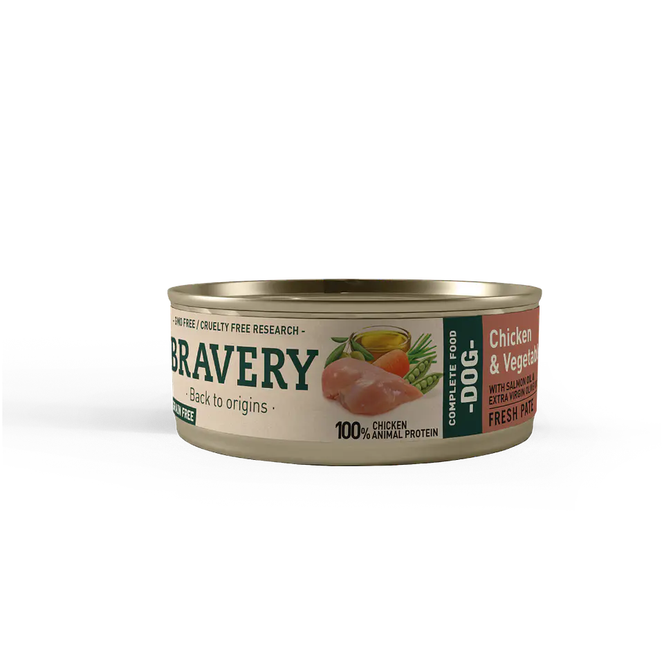 Bravery Chicken and vegetables dog wet food  2