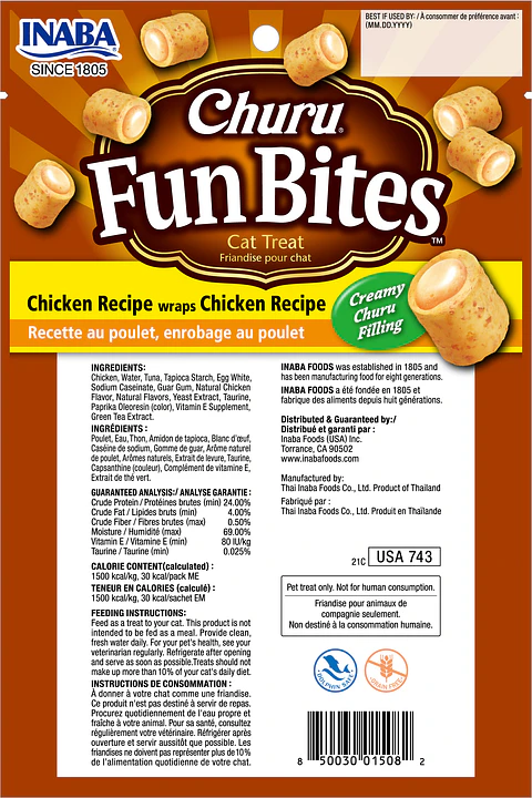Churu Fun bites para gato sabor Pollo 