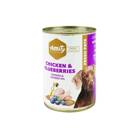 Amity Chicken and Blueberries adulto dog wet food