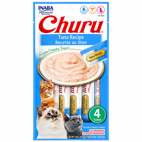 Inaba Churu Atún 4 x 14 g – Snack Cremoso para Gatos