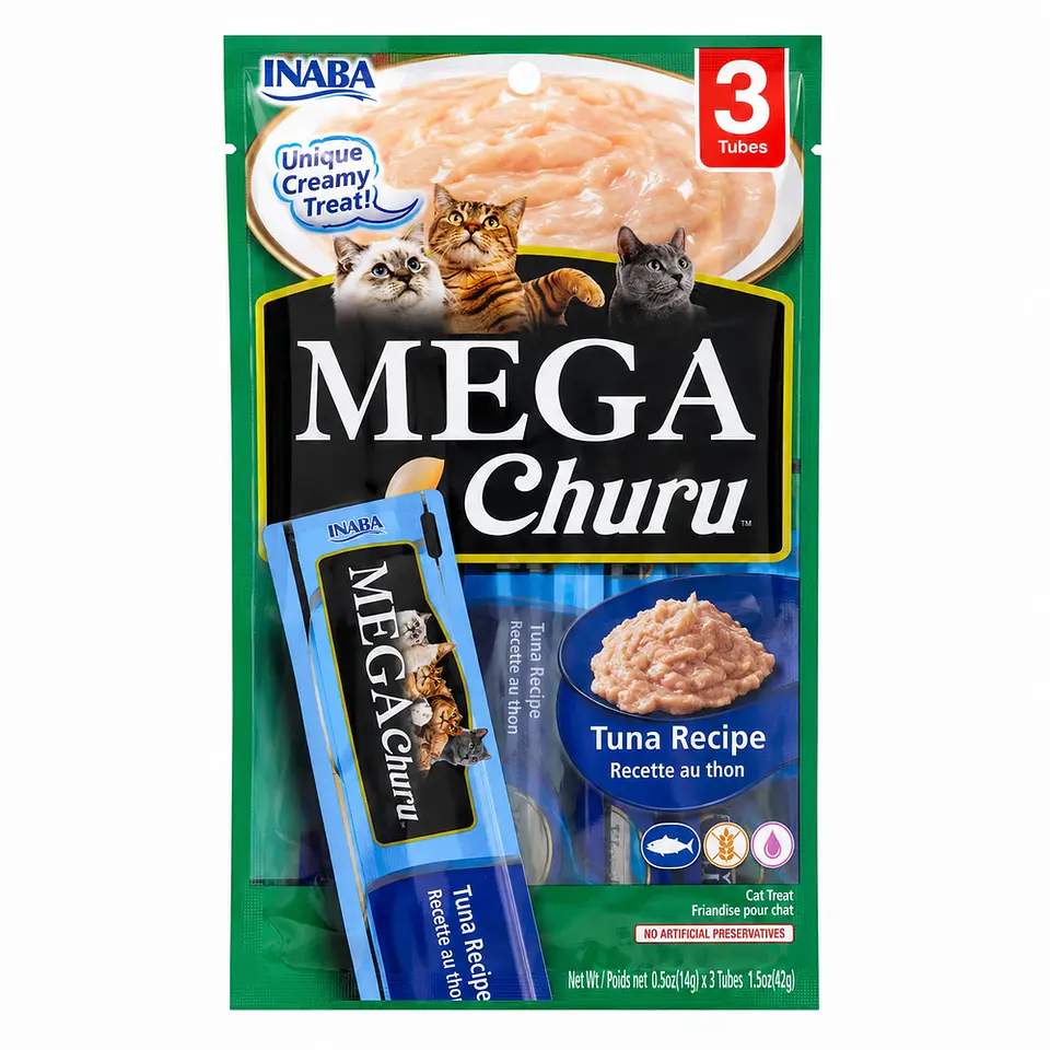 Inaba Mega Churu Atún 3 x 48 g – Snack Cremoso para Perros 1