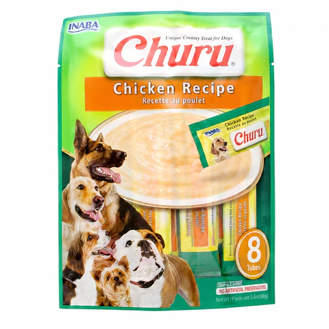 Inaba Churu Dog Pollo 8 x 20 g – Snack Cremoso para Perros