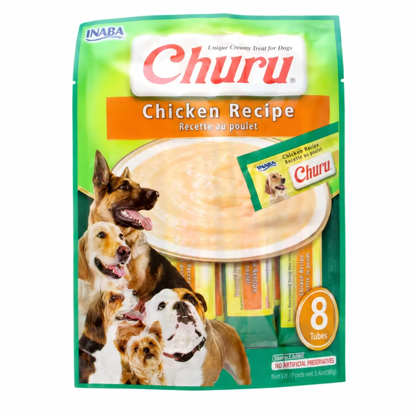 Inaba Churu Dog Pollo 8 x 20 g – Snack Cremoso para Perros 1