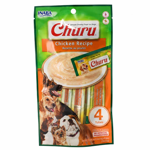  Inaba Churu Dog Pollo 4 x 14 g – Snack Cremoso para Perros