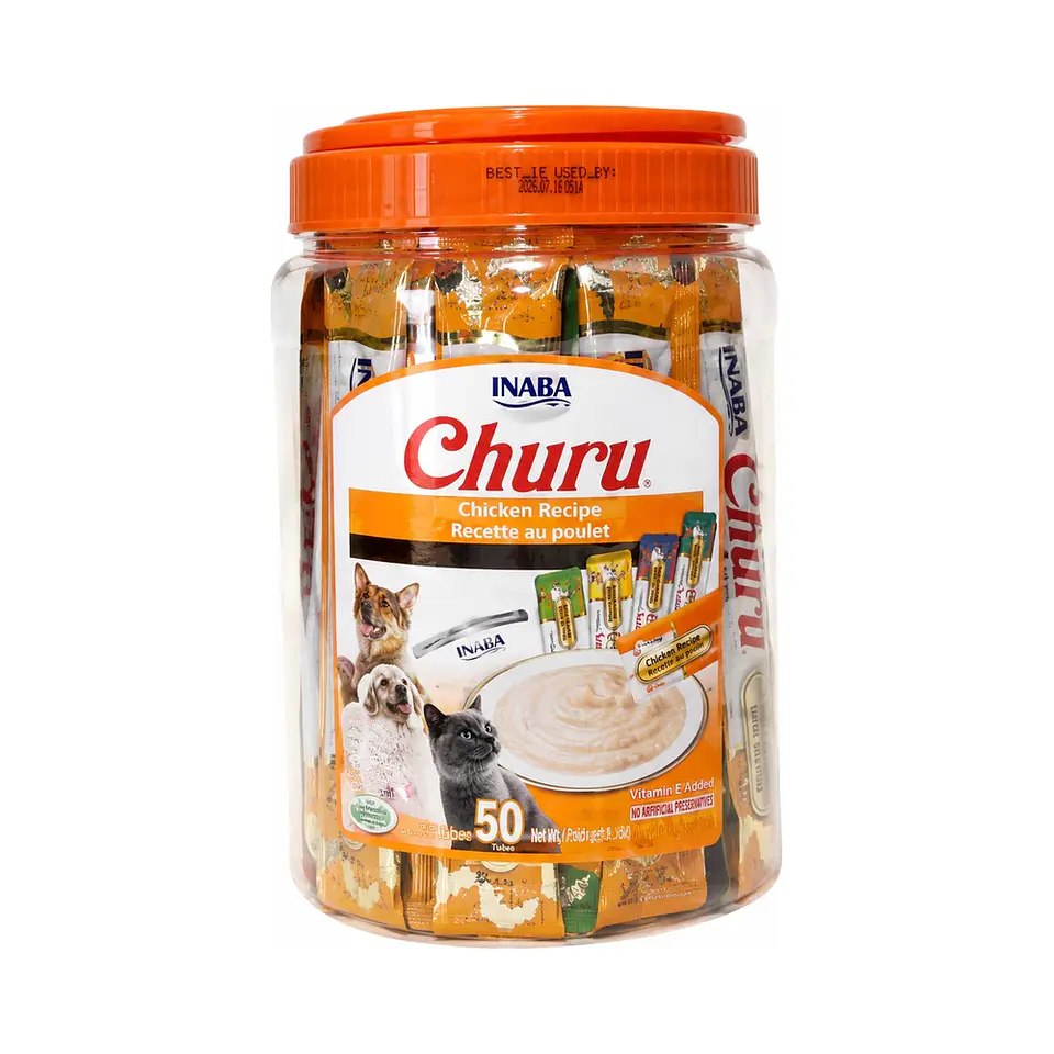 Inaba Churu Variedades de Pollo 50 x 14 g – Snack Cremoso para Gatos 1