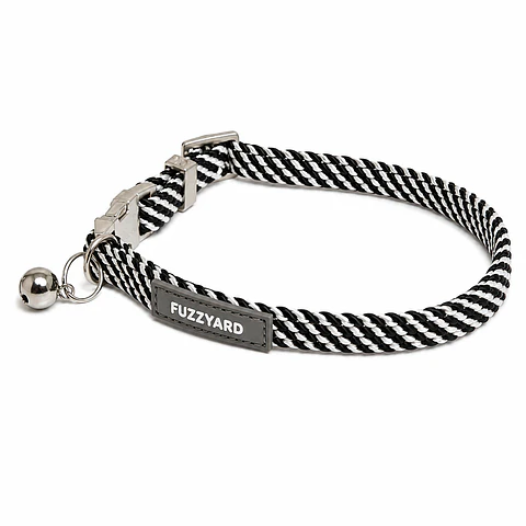FuzzYard Black & White – Collar de Seguridad Breakaway para Gatos