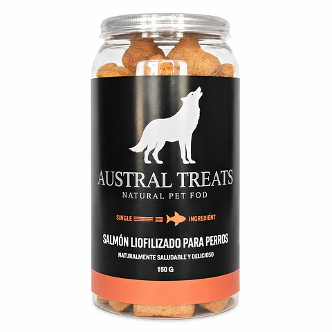Austral Treats Galletas Artesanales de Salmón 150 g – Snack para Perros