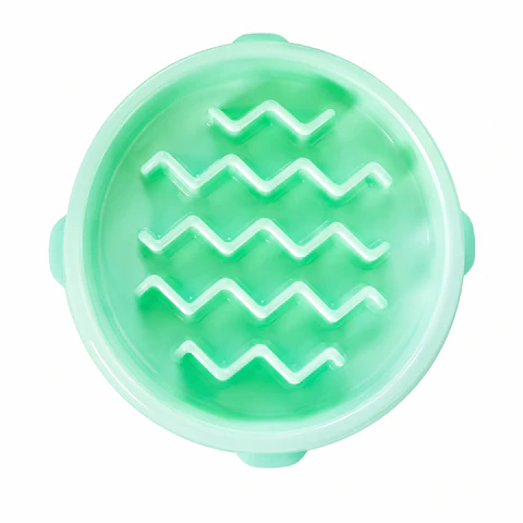 Outward Hound Fun Feeder Slo Bowl Menta Talla S – Comedero Lento para Perros