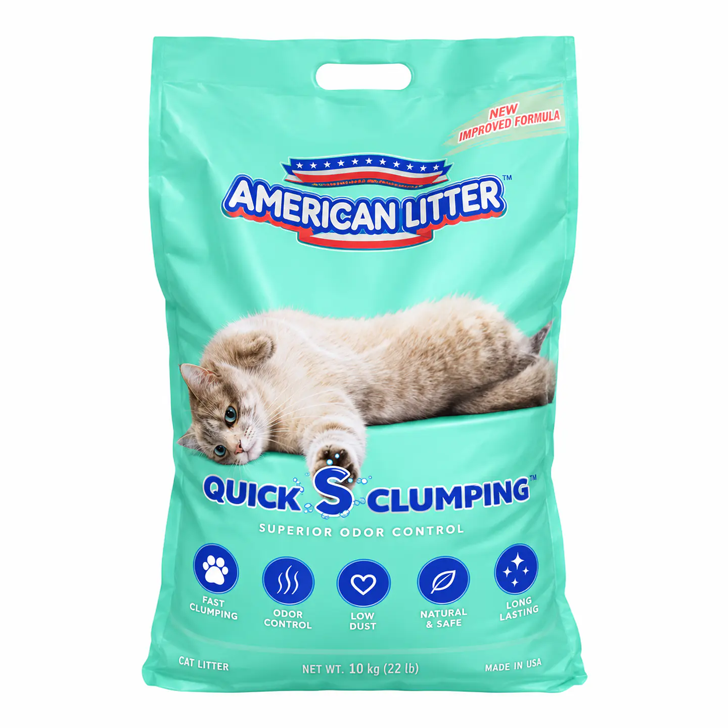 America Litter Quick Clumping 15 kg – Arena Aglomerante de Rápida Absorción para Gatos 2