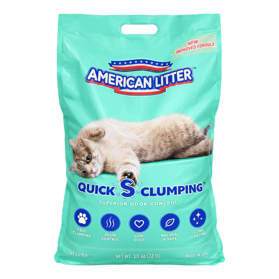 America Litter Quick Clumping 15 kg – Arena Aglomerante de Rápida Absorción para Gatos 2