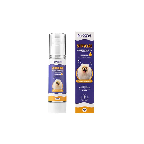 PetMyPet Shiny Care 100 ml – Aceite Natural para Brillo y Suavidad del Pelaje
