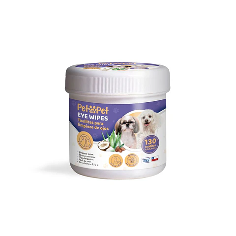 PetMyPet Eye Wipes 130 Unidades – Toallitas Oculares para Perros y Gatos
