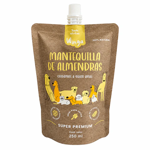 Winga Mantequilla de Almendras 250 g para Perros