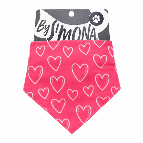Bandana Corazones Rosada BySimona