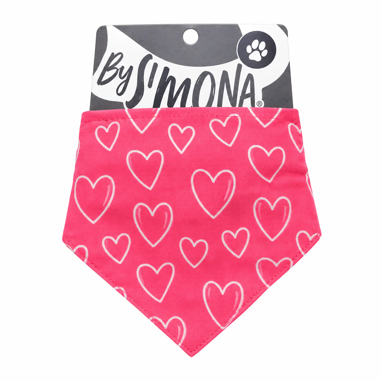 Bandana Corazones Rosada BySimona 1