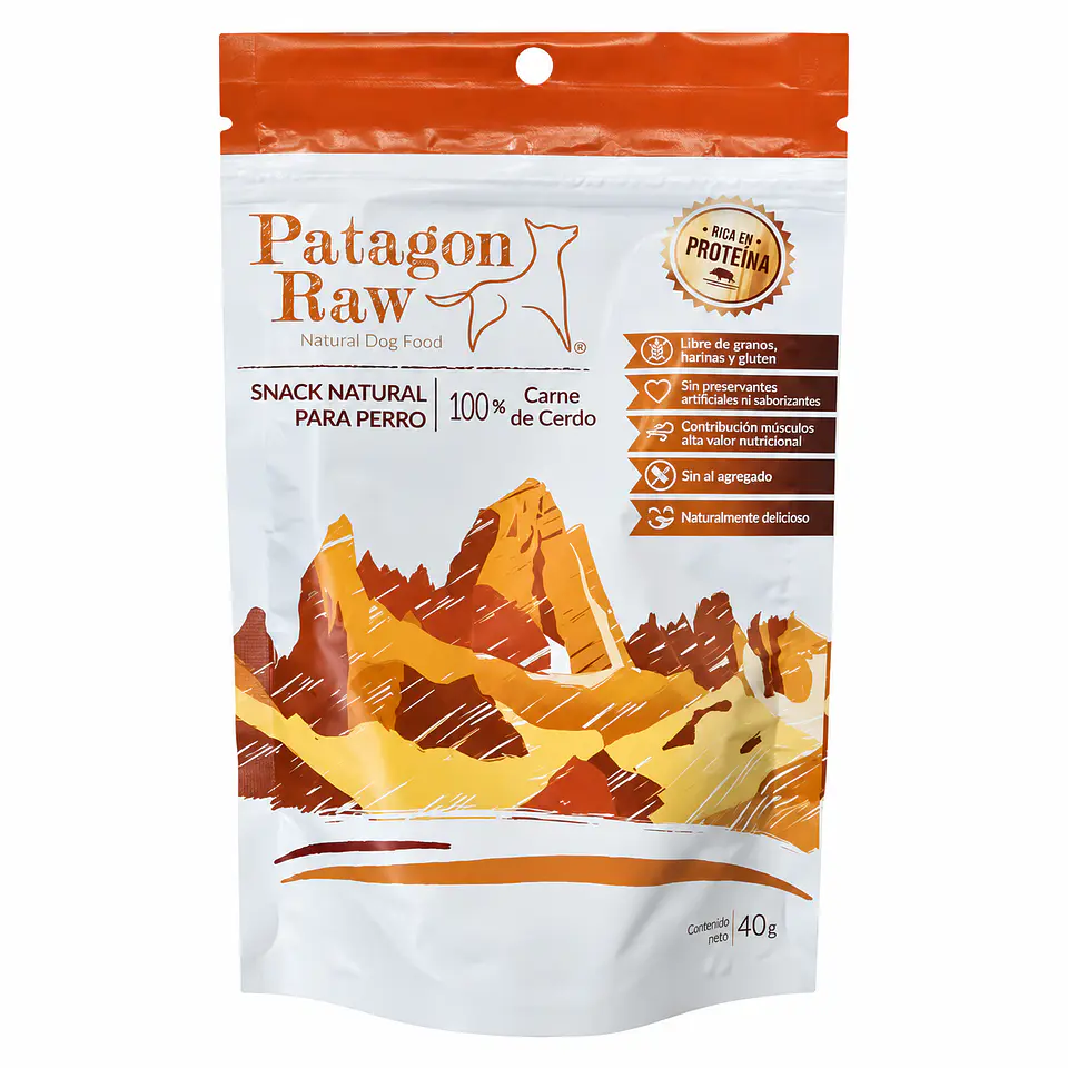 Patagon Raw Snack Lomo de Cerdo 40 g – Alto en Proteína para Perros 1