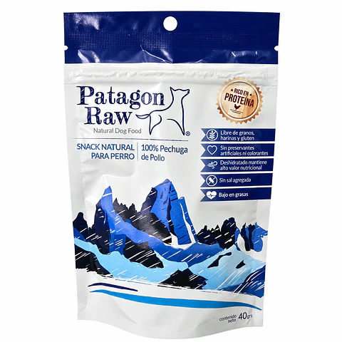 Patagon Raw Snack Pechuga de Pollo 40 g – Alto en Proteína para Perros
