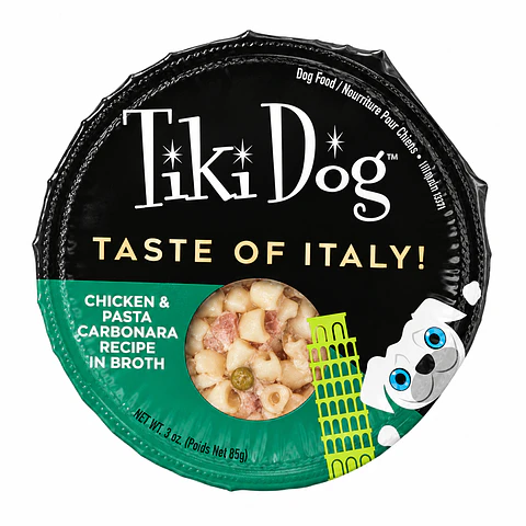 Tiki Dog Taste of Italy Chicken Pasta Carbonara 85 g para Perros