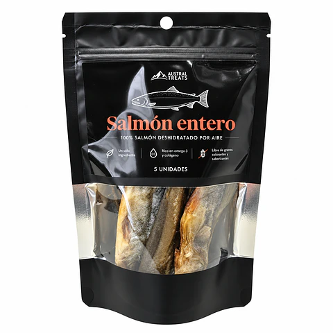 Austral Treats Salmón Entero – Snack Natural para Perros