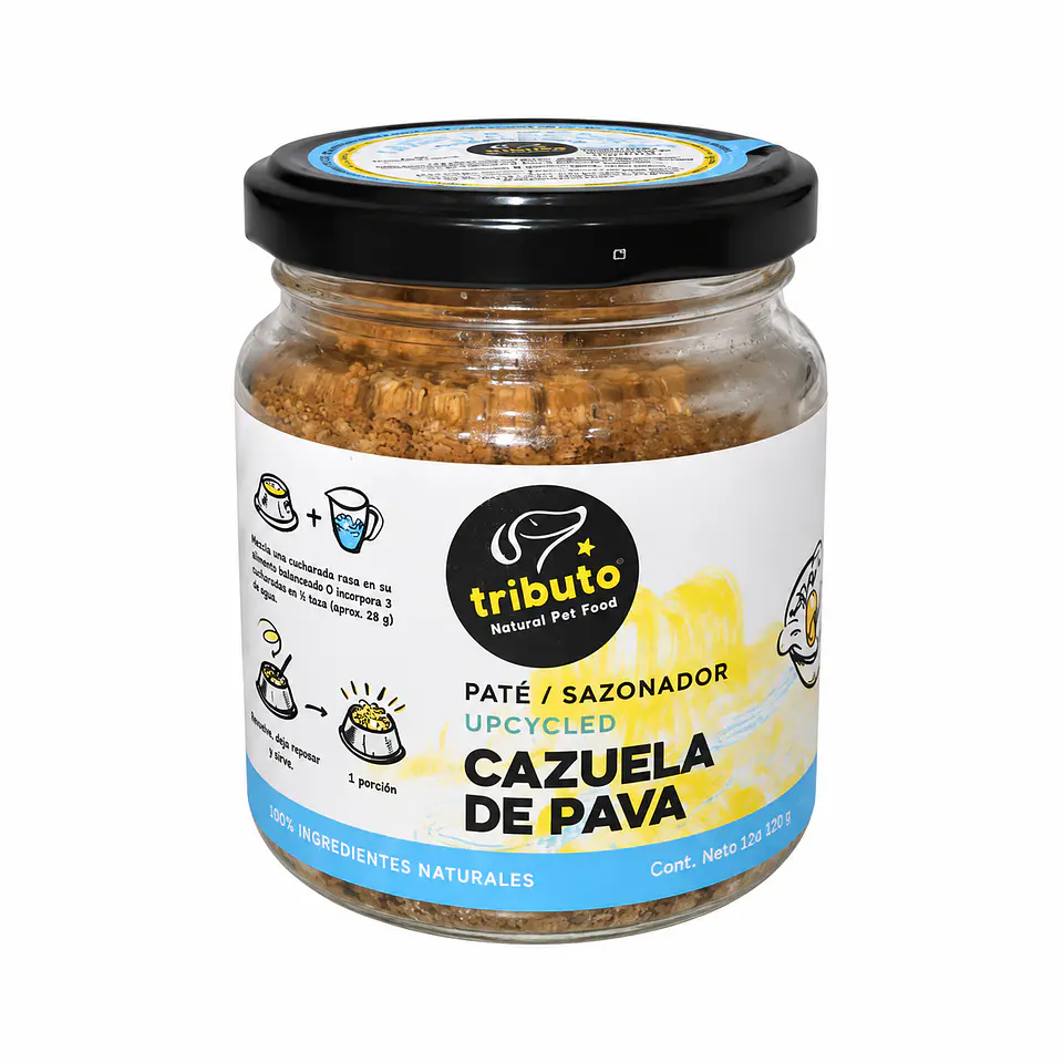 Tributo Cazuela de Pava Paté Liofilizado 80 g para Perros 1