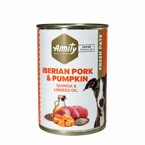 Amity Iberian Pork & Pumpkin 400 g para Perros Adultos